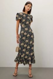 RHODE Lulani Dress Black Mosaic Blossom at Rent the Runway